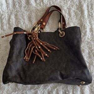 MICHAEL Michael Kors Brown Shoulder Bag with Tassels